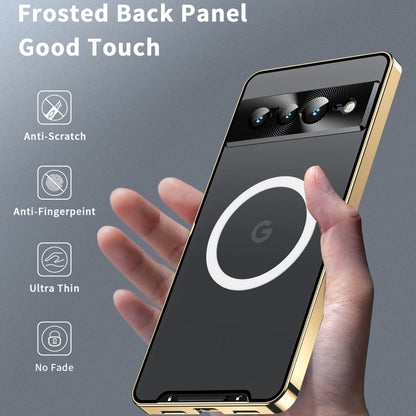 For Google Pixel 7 Pro MagSafe Magnetic Frosted Metal Phone Case(Gold) - free shipping - PMC Jewellery - Order now!