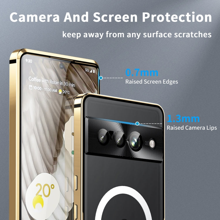 For Google Pixel 7 Pro MagSafe Magnetic Frosted Metal Phone Case(Gold) - free shipping - PMC Jewellery - Order now!