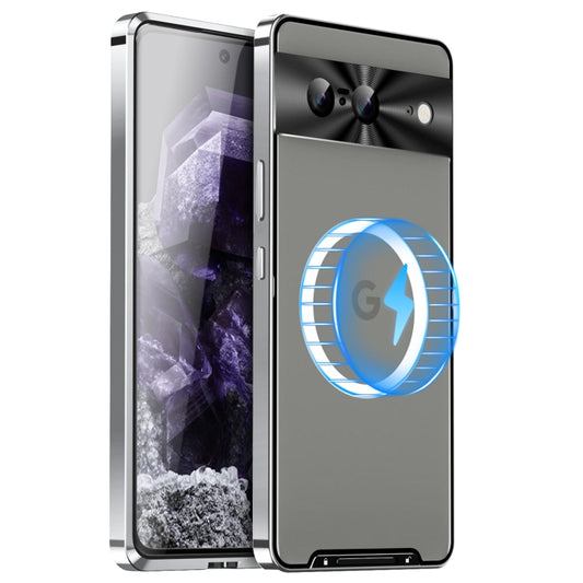 For Google Pixel 8 MagSafe Magnetic Frosted Metal Phone Case(Silver) - Google Cases by PMC Jewellery | Online Shopping South Africa | PMC Jewellery | Buy Now Pay Later Mobicred