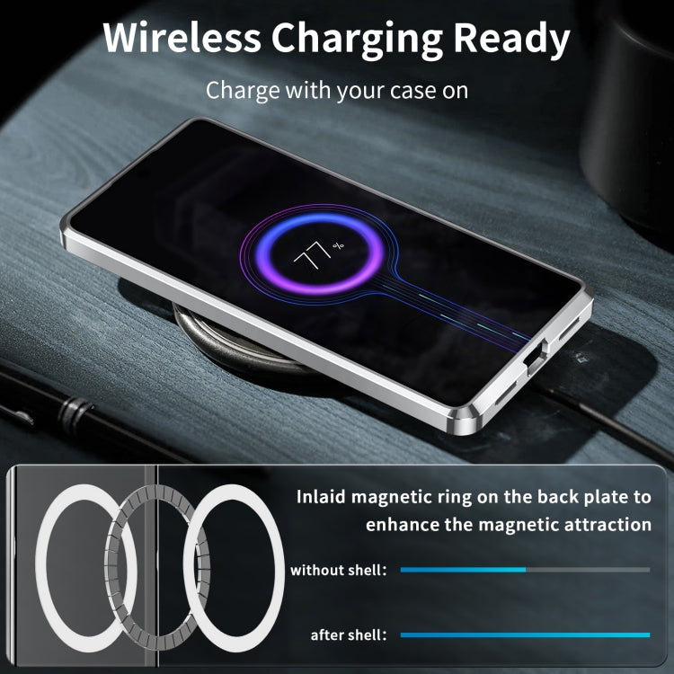 For Google Pixel 8 MagSafe Magnetic Frosted Metal Phone Case(Silver)
