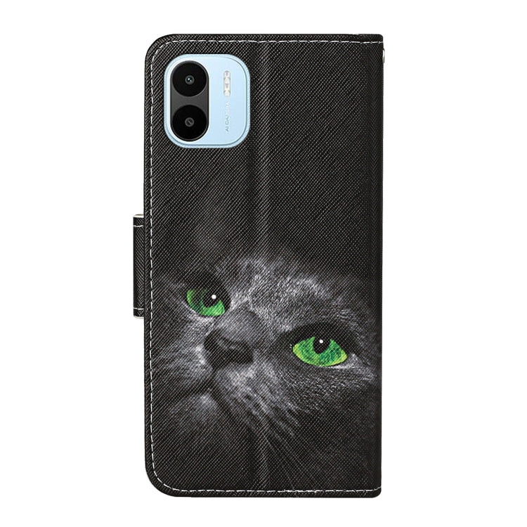 For Xiaomi Redmi A1 Colored Drawing Pattern Leather Phone Case(Black Cat) - free shipping - PMC TechLife - Order now!