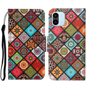 For Xiaomi Redmi A1 Colored Drawing Pattern Leather Phone Case(Ethnic Style)
