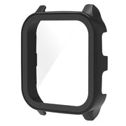Compatible with Garmin Venu Sq2 PC + 9H Tempered Glass Integrated Protective Watch Case(Black)