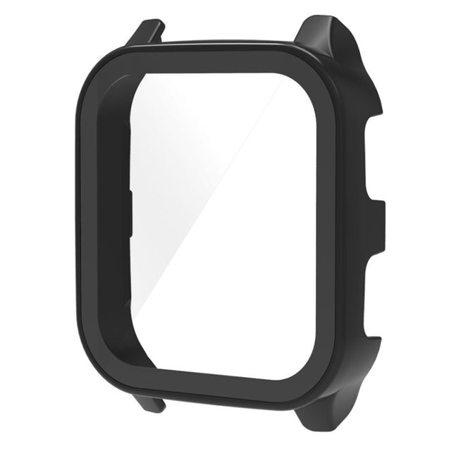 Compatible with Garmin Venu Sq2 PC + 9H Tempered Glass Integrated Protective Watch Case(Black)