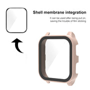 Compatible with Garmin Venu Sq2 PC + 9H Tempered Glass Integrated Protective Watch Case(Black)