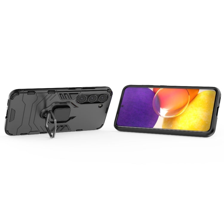 For Samsung Galaxy S23 5G Magnetic Ring Holder PC + TPU Phone Case(Black)