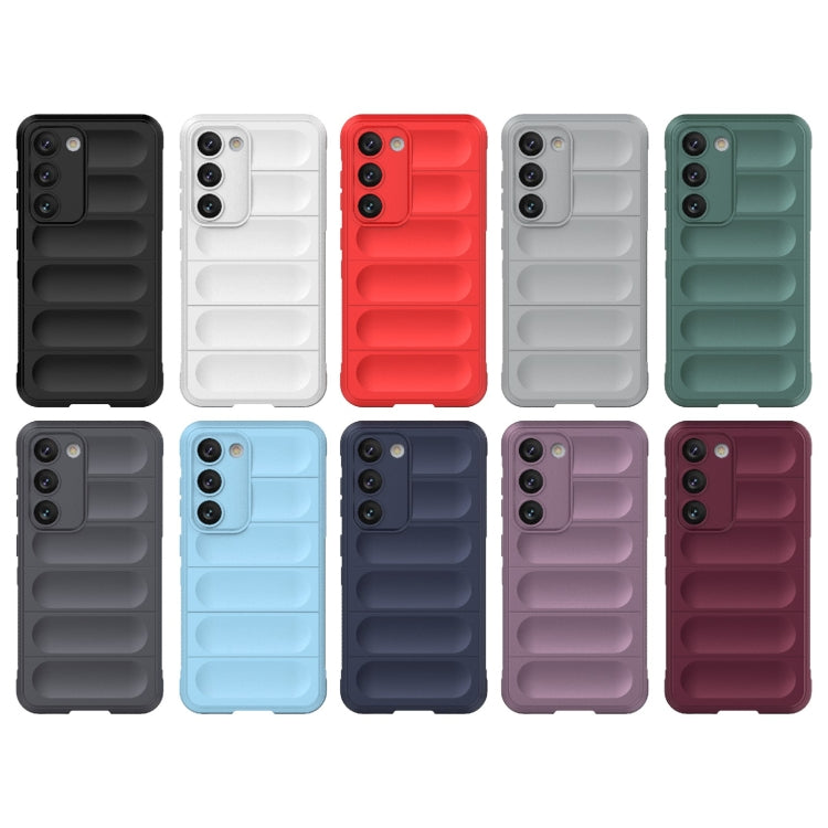 For Samsung Galaxy S23 5G Magic Shield TPU + Flannel Phone Case(Grey)