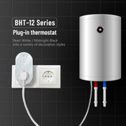 BHT12-EW Plug-in LED Thermostat With WiFi, EU Plug(Black)