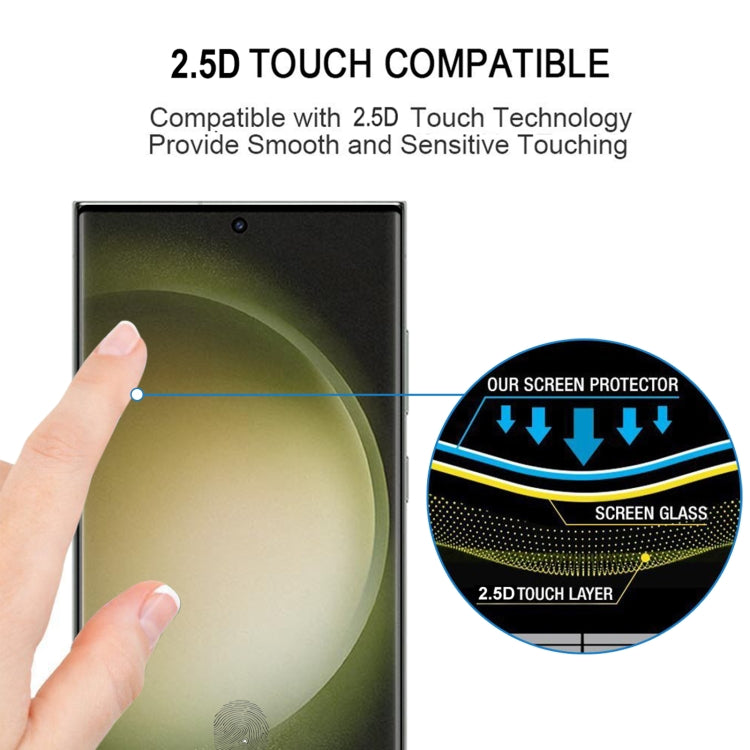 For Samsung Galaxy S23 Ultra 5G 25pcs 3D Curved Edge Full Screen Edge Glue Tempered Glass Film