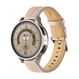 20mm Unusual Fluted Leather Watch Band(Light Pink)