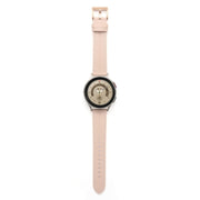 20mm Unusual Fluted Leather Watch Band(Light Pink)