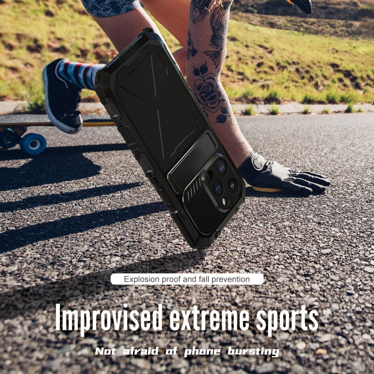 For iPhone 14 Pro Max R-JUST Life Waterproof Dustproof Shockproof Phone Case(Silver) - iPhone 14 Pro Max Cases by R-JUST | Online Shopping South Africa | PMC TechLife | Buy Now Pay Later Mobicred