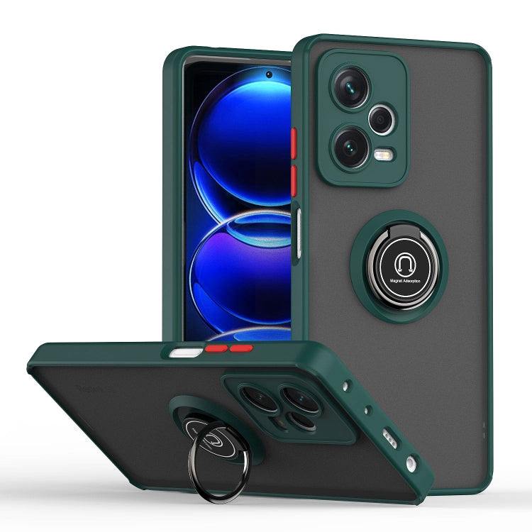 For Xiaomi Redmi Note 12 Pro+ China Q Shadow 1 Series TPU + PC Ring Holder Phone Case(Dark Green) - free shipping - PMC TechLife - Order now!