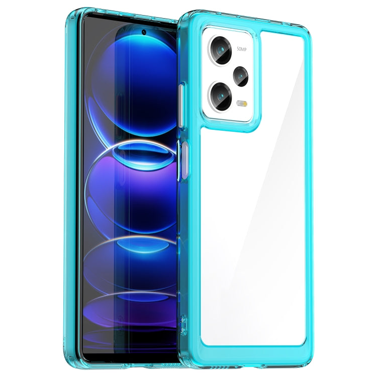 For Xiaomi Redmi Note 12 Pro 5G China Colorful Series Acrylic + TPU Phone Case(Transparent Blue) - free shipping - PMC TechLife - Order now!