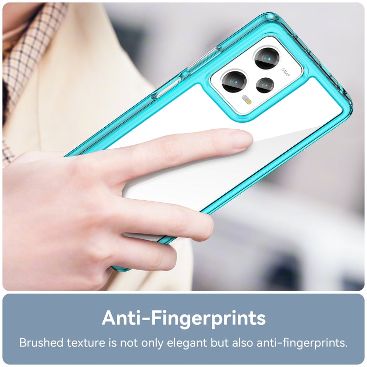 For Xiaomi Redmi Note 12 Pro 5G China Colorful Series Acrylic + TPU Phone Case(Transparent Blue) - free shipping - PMC TechLife - Order now!