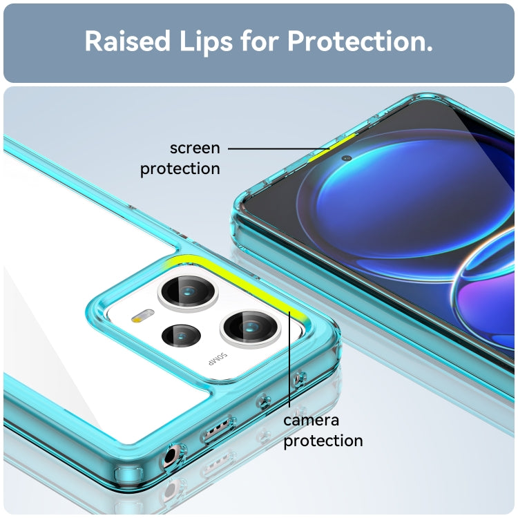 For Xiaomi Redmi Note 12 Pro 5G China Colorful Series Acrylic + TPU Phone Case(Transparent Blue) - free shipping - PMC TechLife - Order now!