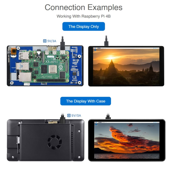Waveshare Raspberry Pi 5.5 inch 2K Capacitive Touch LCD Display(Black)