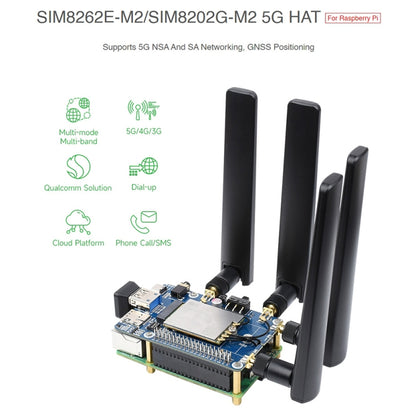 Waveshare SIM8262E-M2/SIM8202G-M2 5G HAT Multi-band For Raspberry Pi - free shipping - PMC Jewellery - Order now!