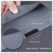 For MacBook 12 / 14 inch PU Leather 4 in 1 Laptop Bag with Functional Bracket(Black)