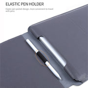For MacBook 15 / 16 inch PU Leather 4 in 1 Laptop Bag with Functional Bracket(Space Gray)