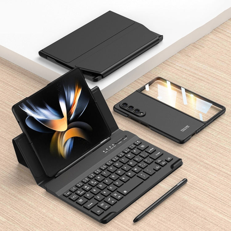For Samsung Galaxy Z Fold4 GKK Magnetic Folding Bluetooth Keyboard Leather Case with Pen + Phone Case(Black) - Samsung Keyboard by GKK | Online Shopping South Africa | PMC TechLife | Buy Now Pay Later Mobicred