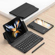 For Samsung Galaxy Z Fold4 GKK Magnetic Folding Bluetooth Keyboard Leather Case with Pen + Phone Case(Black) - Samsung Keyboard by GKK | Online Shopping South Africa | PMC TechLife | Buy Now Pay Later Mobicred