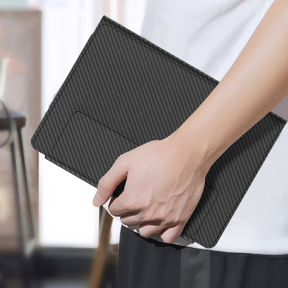 For Samsung Galaxy Z Fold4 GKK Magnetic Folding Bluetooth Keyboard Leather Case with Pen + Phone Case(Black)