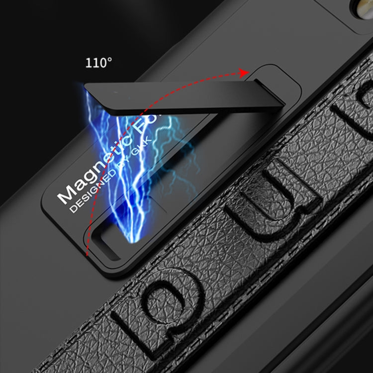 For Huawei Mate X2 GKK Magnetic Hinge Integrated Phone Case with Wrist Strap(Black) - free shipping - PMC TechLife - Order now!
