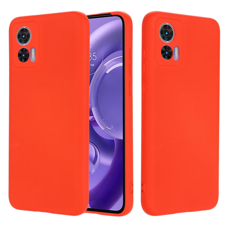 For Motorola Edge 30 Lite 5G / 30 Neo 5G Pure Color Liquid Silicone Shockproof Phone Case(Red) - free shipping - PMC TechLife - Order now!