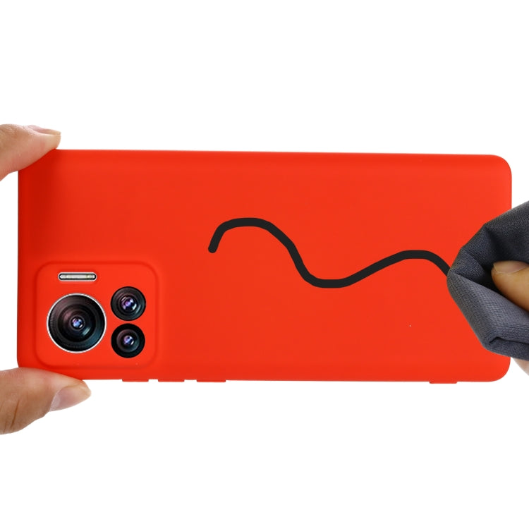 For Motorola Edge 30 Ultra / Moto X30 Pro Pure Color Liquid Silicone Shockproof Phone Case(Red)