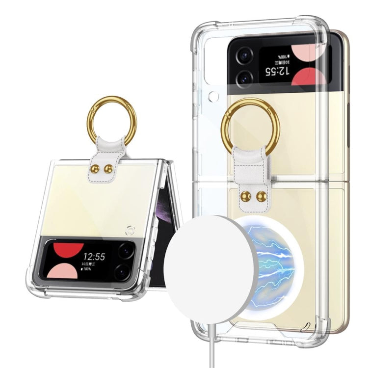 For Samsung Galaxy Z Flip3 5G GKK MagSafe Airbag Shockproof Phone Case with Ring Holder(Transparent) - Galaxy Phone Cases by GKK | Online Shopping South Africa | PMC TechLife