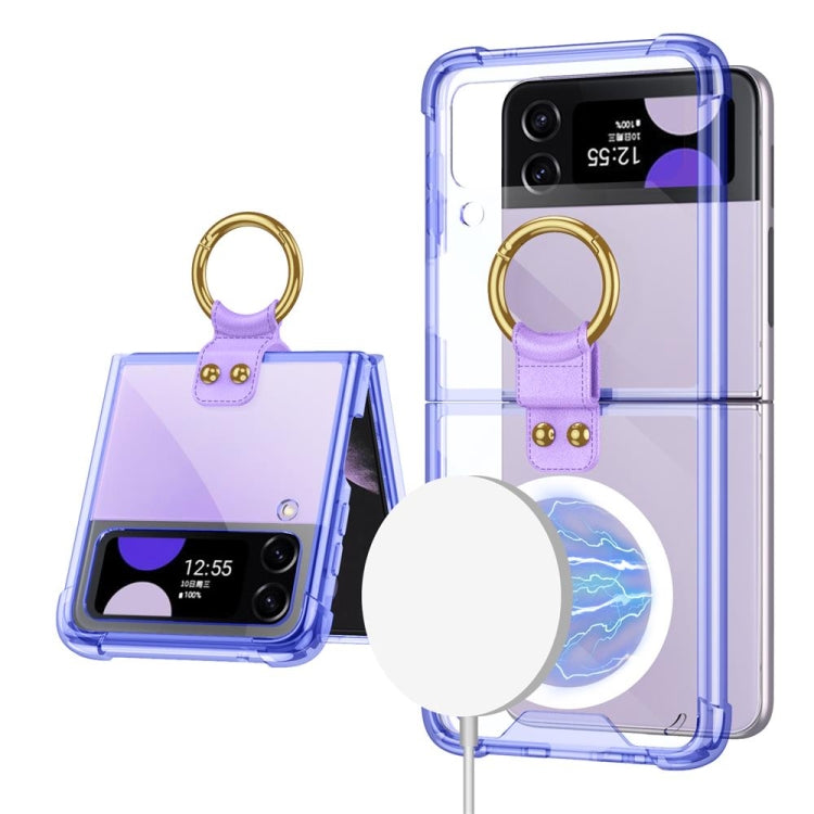 For Samsung Galaxy Z Flip3 5G GKK MagSafe Airbag Shockproof Phone Case with Ring Holder(Purple) - Galaxy Phone Cases by GKK | Online Shopping South Africa | PMC TechLife