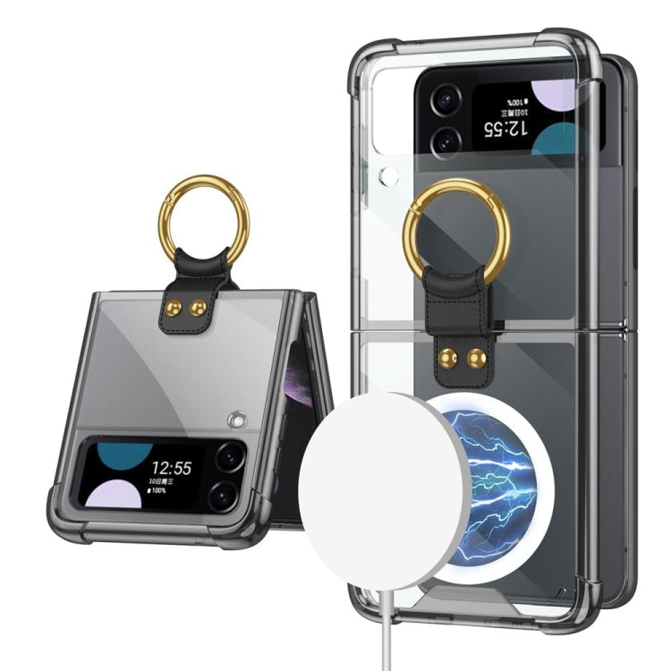 For Samsung Galaxy Z Flip3 5G GKK MagSafe Airbag Shockproof Phone Case with Ring Holder(Black) - Galaxy Phone Cases by GKK | Online Shopping South Africa | PMC TechLife