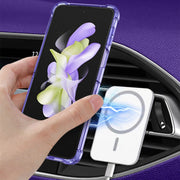 For Samsung Galaxy Z Flip3 5G GKK MagSafe Airbag Shockproof Phone Case with Ring Holder(Green)