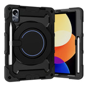 For Xiaomi Pad 5 Pro 12.4 Armor Contrast Color Silicone + PC Tablet Case(Black)