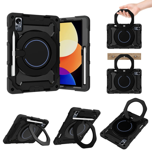 For Xiaomi Pad 5 Pro 12.4 Armor Contrast Color Silicone + PC Tablet Case(Black)