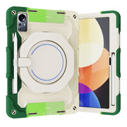 For Xiaomi Pad 5 Pro 12.4 Armor Contrast Color Silicone + PC Tablet Case(Colorful Green)