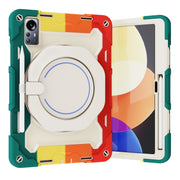 For Xiaomi Pad 5 Pro 12.4 Armor Contrast Color Silicone + PC Tablet Case(Colorful Red)