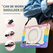 For Xiaomi Pad 5 Pro 12.4 Armor Contrast Color Silicone + PC Tablet Case(Colorful Green)