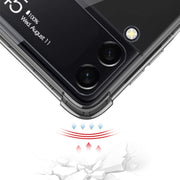 For Samsung Galaxy Z Flip4 GKK MagSafe Airbag Shockproof Phone Case with Ring Holder(Transparent)