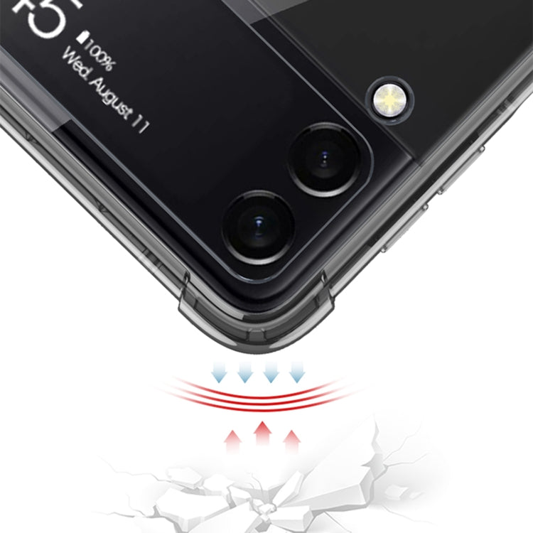 For Samsung Galaxy Z Flip4 GKK MagSafe Airbag Shockproof Phone Case with Ring Holder(Transparent)