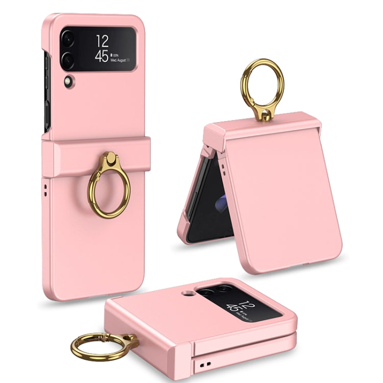 For Samsung Galaxy Z Flip4 GKK Ultrathin Hinge Full Coverage Phone Case with Ring Holder(Pink) - free shipping - PMC TechLife - Order now!