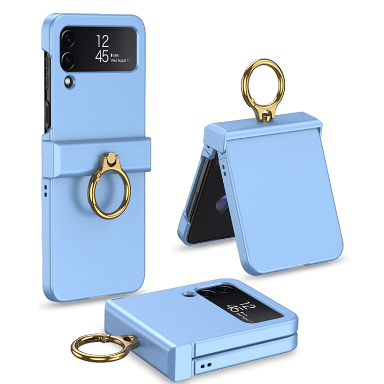 For Samsung Galaxy Z Flip4 GKK Ultrathin Hinge Full Coverage Phone Case with Ring Holder(Blue) - free shipping - PMC TechLife - Order now!