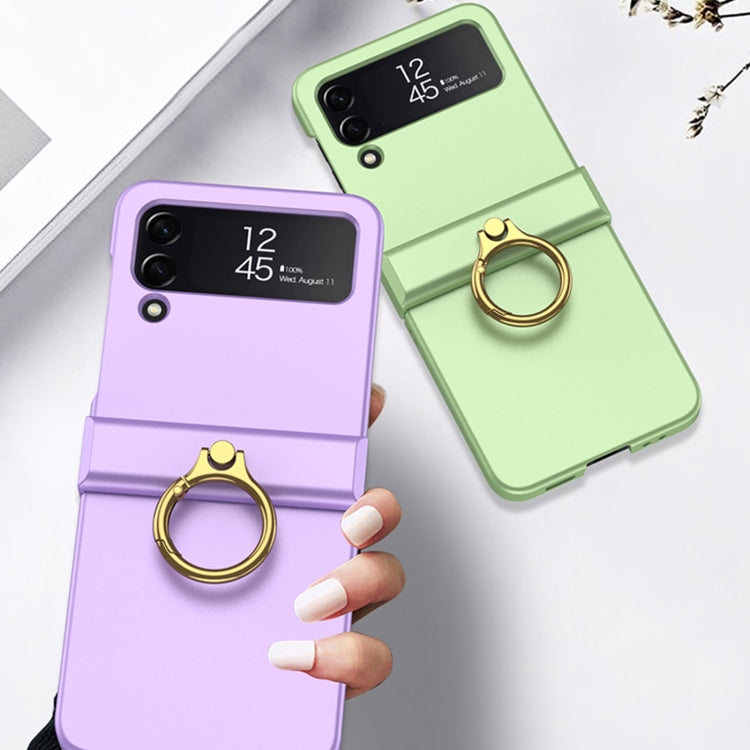 For Samsung Galaxy Z Flip4 GKK Ultrathin Hinge Full Coverage Phone Case with Ring Holder(Orange) - free shipping - PMC TechLife - Order now!