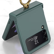 For Samsung Galaxy Z Flip4 GKK Ultrathin Hinge Full Coverage Phone Case with Ring Holder(White)