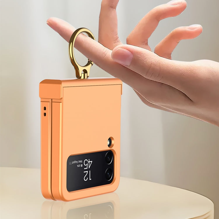 For Samsung Galaxy Z Flip4 GKK Ultrathin Hinge Full Coverage Phone Case with Ring Holder(White) - free shipping - PMC TechLife - Order now!