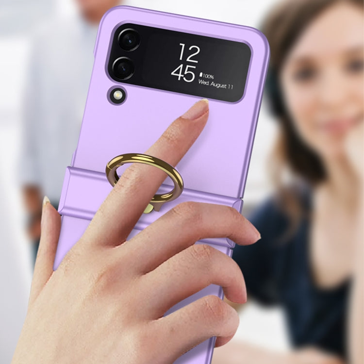 For Samsung Galaxy Z Flip4 GKK Ultrathin Hinge Full Coverage Phone Case with Ring Holder(Orange) - free shipping - PMC TechLife - Order now!