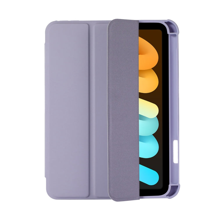 For iPad 2025 / 2022 Acrylic 3-folding Leather Tablet Case(Purple)