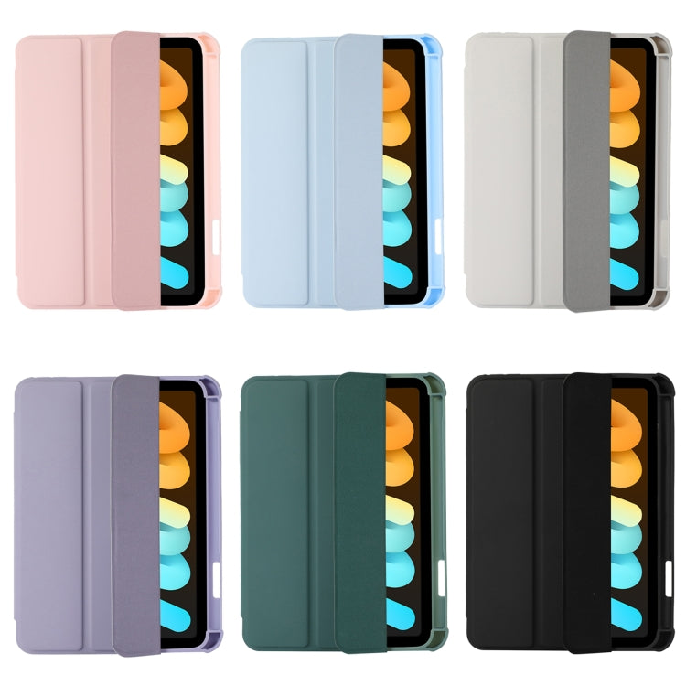 For iPad 2025 / 2022 Acrylic 3-folding Leather Tablet Case(Purple)