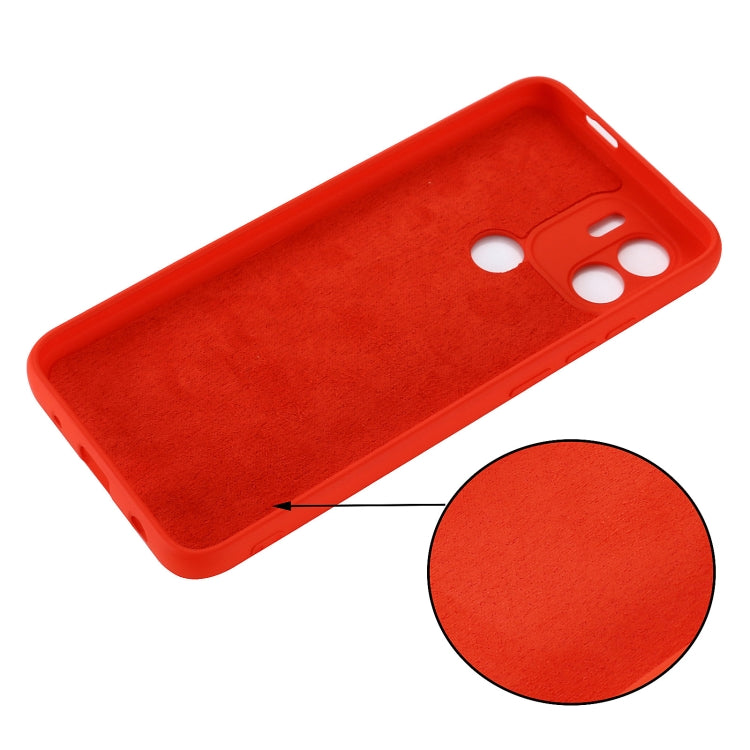 For Xiaomi Redmi A1+ / A2+ / Poco C50 Solid Color Liquid Silicone Shockproof Full Coverage Phone Case(Red) - free shipping - PMC TechLife - Order now!